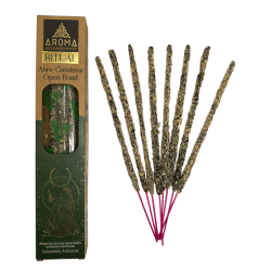 طقوس البخور العضوي تفتح مسارات البخور المصنوع يدويًا AROMA - صندوق به 8 أعواد بخور - مدة ساعة واحدة
