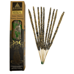 Incienso Orgánico Ritual Atrae Dinero AROMA Incienso Artesanal - Cajita con 8 barras de incienso - 1 hora duración