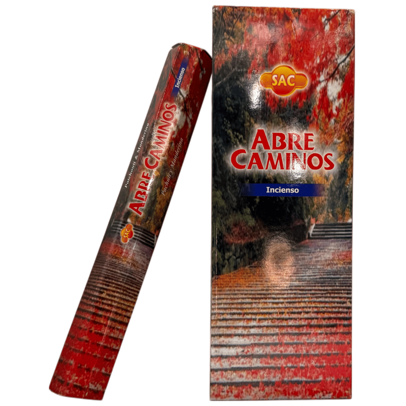 SAC Rökelse Opens Paths - Ask med 6 sexkantiga förpackningar med 20 pinnar 120 rökelsepinnar med patchouli och mandarin-RÖKELSER SAC-HOSTENATURA