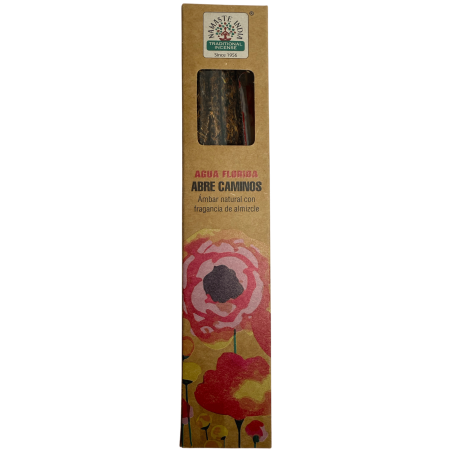Incenso Natural Florida Water Opens Paths Namaste Índia - 1 caixa de incenso orgânico 25g - Âmbar Natural com Almíscar