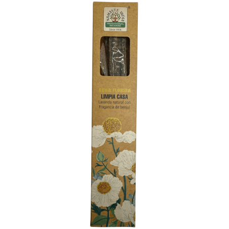 Incienso natural Agua Florida Limpia Casas Namaste India Natural Masala - 1 cajetilla de incienso 30gr. - Lavanda con Benjuí