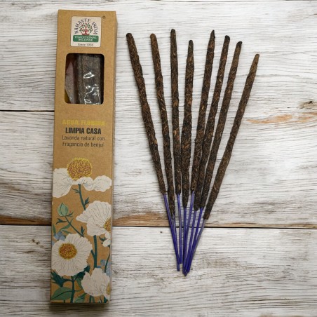 Natural Incense Florida Water Cleans Houses Namaste India Natural Masala - 1 box of incense 30gr. - Lavender with Benzoin