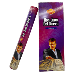 SACドン・ファン・デル・ディネロ インセンス - 6箱入り六角形パック（スティック20本入り） ローズ＆パチョリ インセンス スティック120本