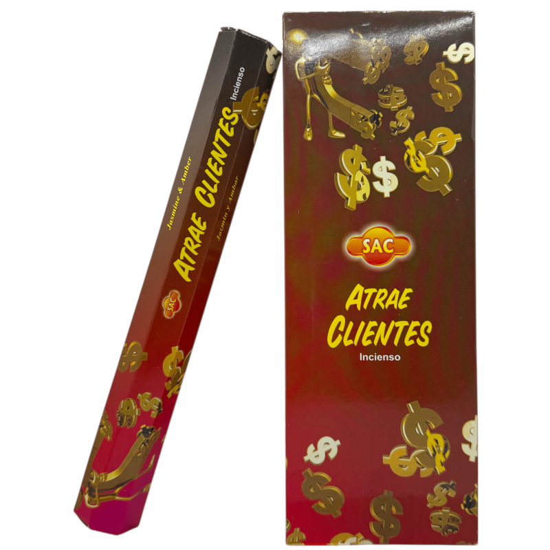 Incenso SAC atrai clientes - Caixa com 6 pacotes hexagonais de 20 varetas 120 varetas de incenso de jasmim e âmbar-SAC DE INCENSOS-HOSTENATURA