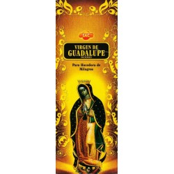 Incenso SAC Virgem de Guadalupe - Caixa com 6 pacotes hexagonais de 20 varetas 120 varetas de incenso