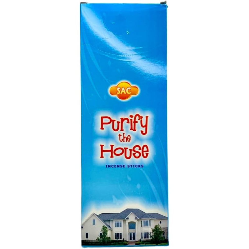 SAC Incense Limpa Casas - Caixa com 6 pacotes hexagonais de 20 varetas 120 varetas de incenso de sândalo e rosa-SAC DE INCENSOS-HOSTENATURA