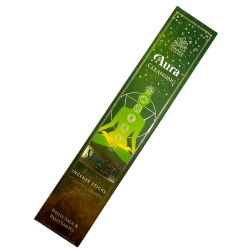 Himalaya Incense Magical Series Auric Cleansing Incense – 25-g-Box Masala-Räucherstäbchen mit weißem Salbei und Palo Santo.