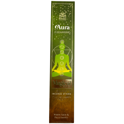 Himalaya Incense Magical Series Auric Cleansing Incense – 25-g-Box Masala-Räucherstäbchen mit weißem Salbei und Palo Santo.