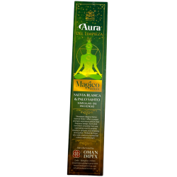 Himalaya Incense Magical Series Auric Cleansing Incense – 25-g-Box Masala-Räucherstäbchen mit weißem Salbei und Palo Santo.