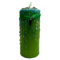 Jet Talismanljus - Esoteriskt ljus med speciell amulett 14x6cm - Avvärjer onda ögat, avund, svartsjuka och beskydd
