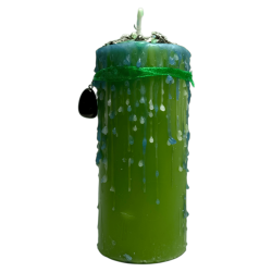 Jet Talismanljus - Esoteriskt ljus med speciell amulett 14x6cm - Avvärjer onda ögat, avund, svartsjuka och beskydd