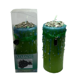 Jet Talisman Candle - Esoteric Candle with Special Amulet 14x6cm - Wards off the Evil Eye, Envy, Jealousy and Protection