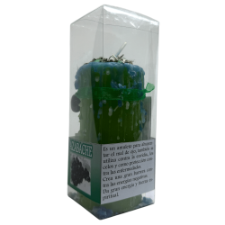 Jet Talismanljus - Esoteriskt ljus med speciell amulett 14x6cm - Avvärjer onda ögat, avund, svartsjuka och beskydd
