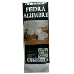 Velón Herboreo Piedra de Alumbre - Velón Esotérico 14x6cm - Purificador, Protector, Contra Envidias y Energías Negativas