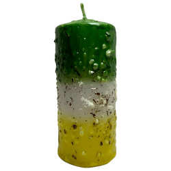 Velón Herboreo Ruda, Sal y Azufre - Velón Esotérico 14x6cm - Contra las energías negativas