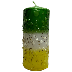 Velón Herboreo Ruda, Sal y Azufre - Velón Esotérico 14x6cm - Contra las energías negativas