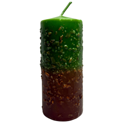 Velón Herboreo Laurel, Sal y Palo Santo - Velón Esotérico 14x6cm - Atraer buenas energías, purificación y protección