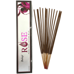 BALAJI Rose Incense - Pure Rose Sticks Mild - 1 box of 15 masala incense sticks