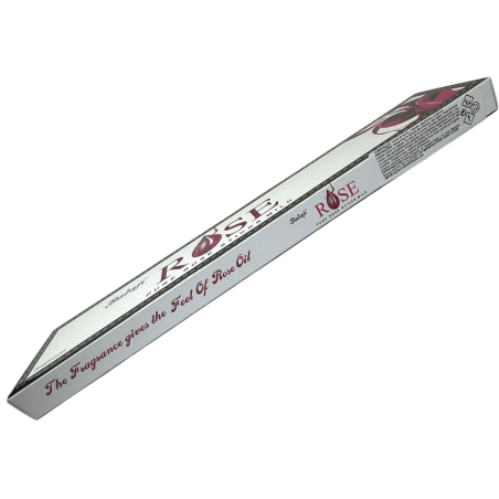 BALAJI Incienso Rosa - Pure Rose Sticks Mild - 1 cajetilla de 15 barritas de incienso masala