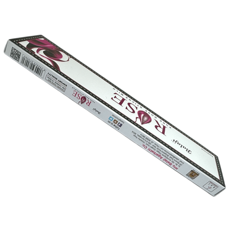 BALAJI Incienso Rosa - Pure Rose Sticks Mild - 1 cajetilla de 15 barritas de incienso masala