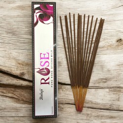 BALAJI Rose Incense - Pure Rose Sticks Mild - 1 box of 15 masala incense sticks