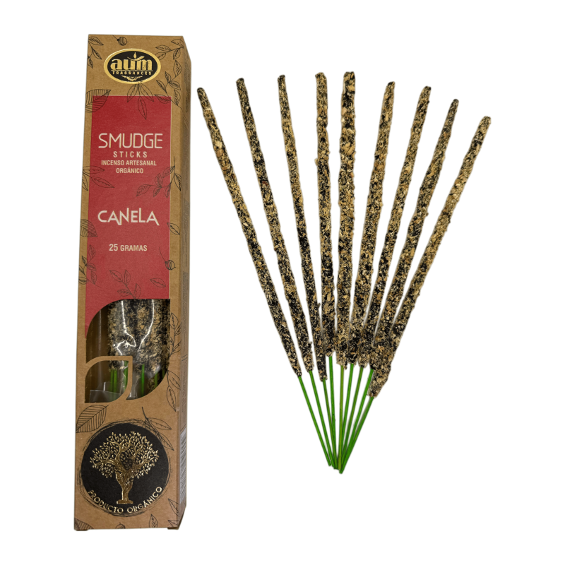 Organic Incense Cinnamon AUM Fragrances Smudge Sticks - 25gr.-AUM Fragrances Organic Incense-HOSTENATURA