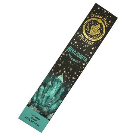 Tămâie cu Amazonit Hari Darshan Tribal Soul Crystal Magic - 1 pachet de 15gr tămâie organică cu minerale