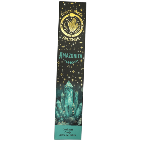 Amazonite Incense Hari Darshan Tribal Soul Crystal Magic - 1 pack of 15gr Organic Incense with Minerals