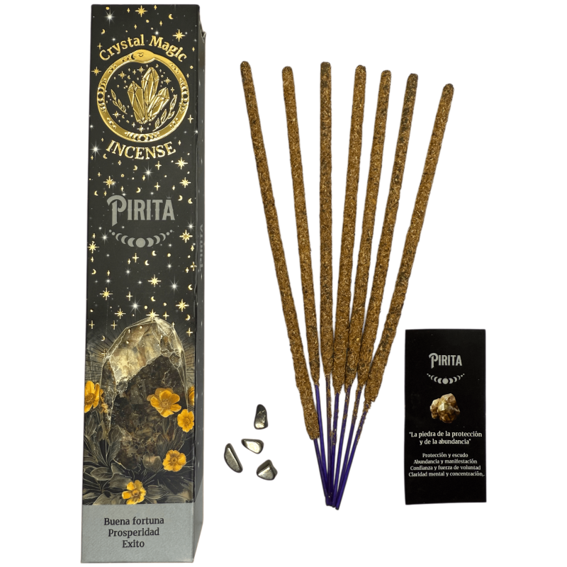 Encens Pyrite Hari Darshan Tribal Soul Crystal Magic - 1 paquet de 15 g d'encens biologique aux minéraux-Encens Crystal Magic Hari Darshan Tribal Soul-HOSTENATURA