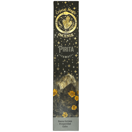 Pyrit Hari Darshan Räucherstäbchen Tribal Soul Crystal Magic – 1 Packung mit 15 g Bio-Räucherstäbchen mit Mineralien
