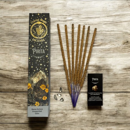 Pyrit Hari Darshan Räucherstäbchen Tribal Soul Crystal Magic – 1 Packung mit 15 g Bio-Räucherstäbchen mit Mineralien