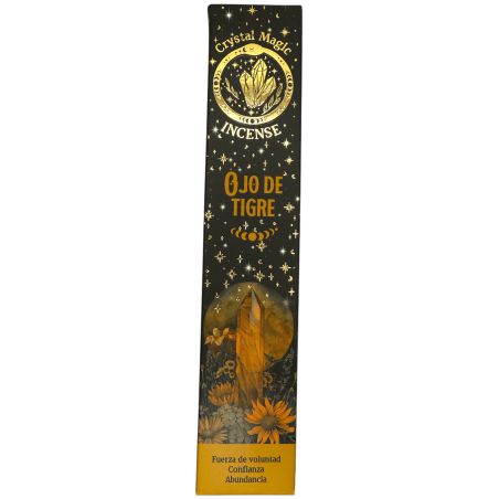 Incienso Ojo de Tigre Hari Darshan Tribal Soul Crystal Magic - 1 cajetilla de 15gr Incienso Orgánico con Minerales
