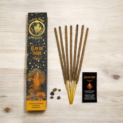 Encens Œil de Tigre Hari Darshan Tribal Soul Crystal Magic - 1 paquet de 15 gr d'encens biologique aux minéraux
