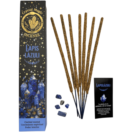 Encens Lapis Lazuli Hari Darshan Tribal Soul Crystal Magic - 1 paquet de 15 gr d'encens biologique aux minéraux