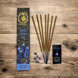 Lapis Lazuli Incense Hari Darshan Tribal Soul Crystal Magic - 1 pack of 15gr Organic Incense with Minerals