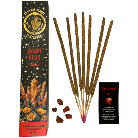 Tămâie Hari Darshan Tribal Soul Crystal Magic Red Jasper - 1 pachet de 15g tămâie organică cu minerale