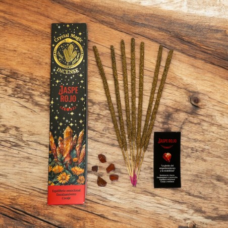 Tămâie Hari Darshan Tribal Soul Crystal Magic Red Jasper - 1 pachet de 15g tămâie organică cu minerale