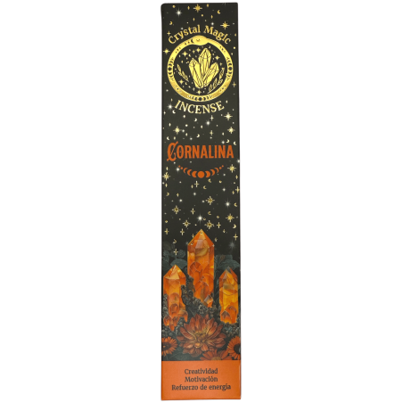 Incenso Hari Darshan Carnelian Tribal Soul Crystal Magic - 1 pacote de 15g de Incenso Orgânico com Minerais