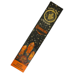 Hari Darshan Karneol-Räucherstäbchen Tribal Soul Crystal Magic – 1 Packung mit 15 g Bio-Räucherstäbchen mit Mineralien