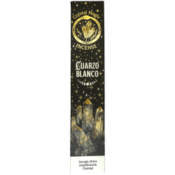 Incienso Cuarzo Blanco Hari Darshan Tribal Soul Crystal Magic - 1 cajetilla de 15gr Incienso Orgánico con Minerales