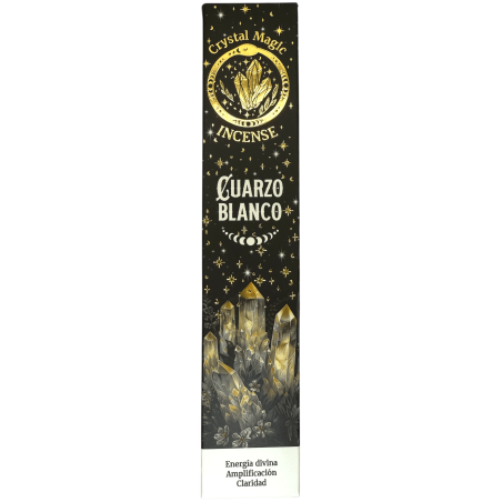 Incienso Cuarzo Blanco Hari Darshan Tribal Soul Crystal Magic - 1 cajetilla de 15gr Incienso Orgánico con Minerales