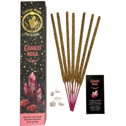 Kadzidło Hari Darshan Tribal Soul Crystal Magic Rose Quartz – 1 opakowanie 15 g organicznego kadzidła z minerałami