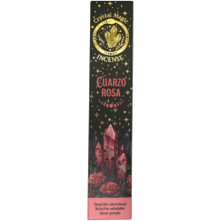 Hari Darshan Tribal Soul Crystal Magic Rosenquarz-Räucherstäbchen – 1 Packung mit 15 g Bio-Räucherstäbchen mit Mineralien