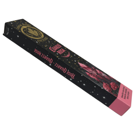Kadzidło Hari Darshan Tribal Soul Crystal Magic Rose Quartz – 1 opakowanie 15 g organicznego kadzidła z minerałami