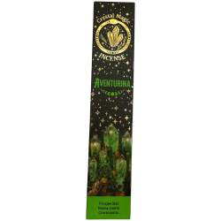 Incenso Aventurina Hari Darshan Tribal Soul Crystal Magic - 1 pacote de 15g de Incenso Orgânico com Minerais