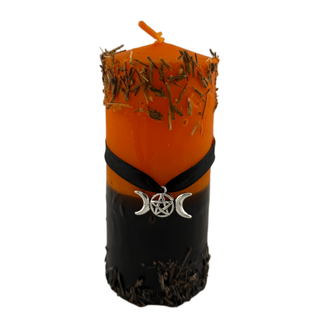 HOSTENATURA Special Halloween Candle - Eliminates bad energies, abundance, new paths... Includes Complete Ritual and Amulet