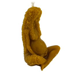 Gaia Aarde Godin Natuurlijke Honingkaars - 10x5,5cm
