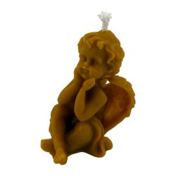 Naturalna miodowa świeca anioł - 10x5,5 cm