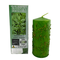 Bougie Herbal Rue - Bougie ésotérique 14x6cm -...