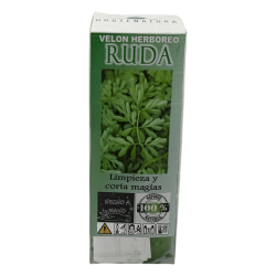 Herbal Rue Candle - Esoteric Candle 14x6cm - Eliminates negativity, bad environments, cleansing and cuts magic